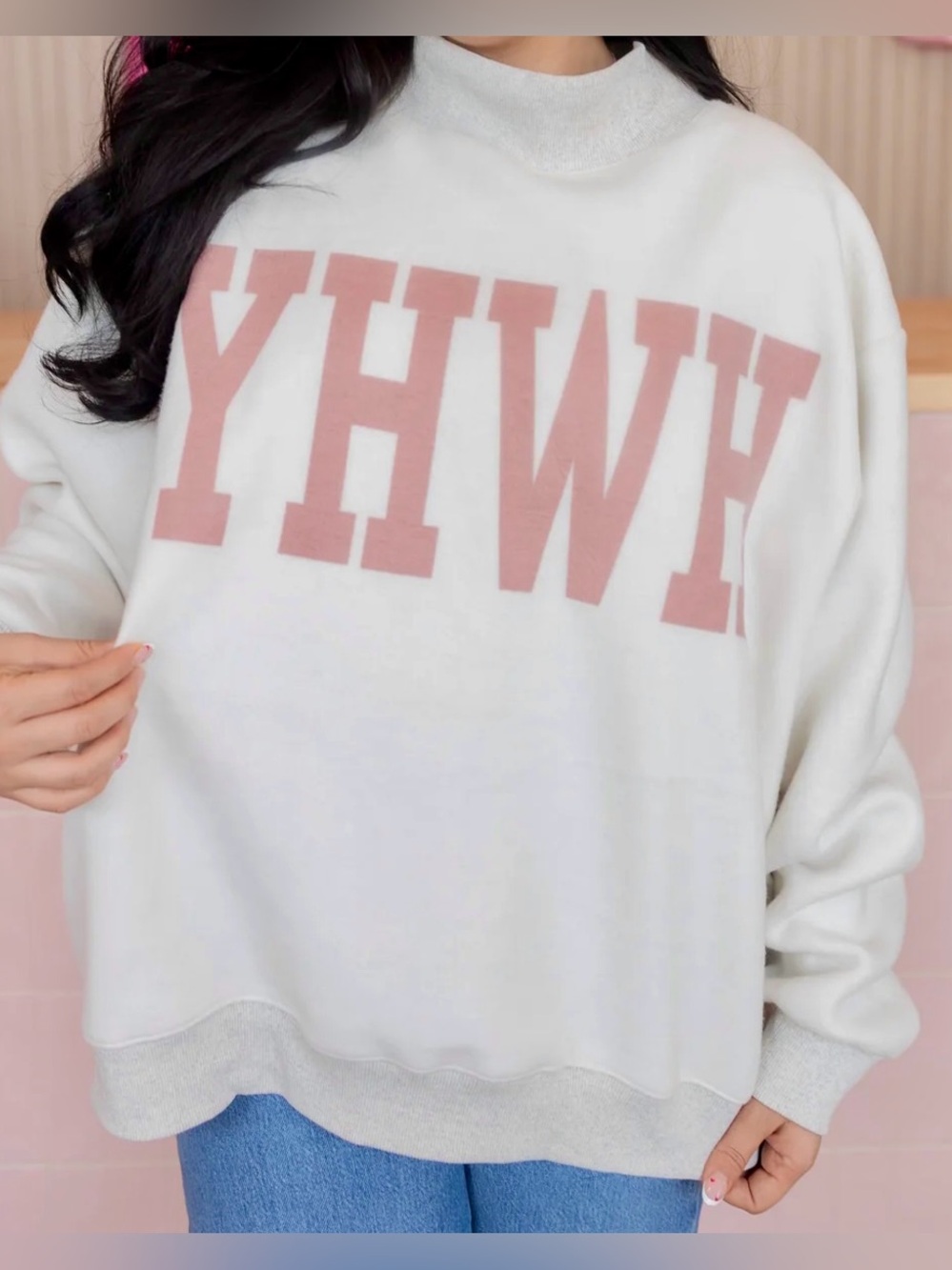 NWOT Bucket List oversized reversible sweatshirt - Picture 2 of 4